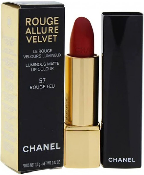 Chanel 香奈儿炫亮魅力唇膏丝绒系列 #57 Rouge Feu (3.5g)