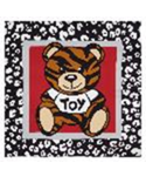 Moschino莫斯奇诺  玩具熊围巾 - 黑白红混合色