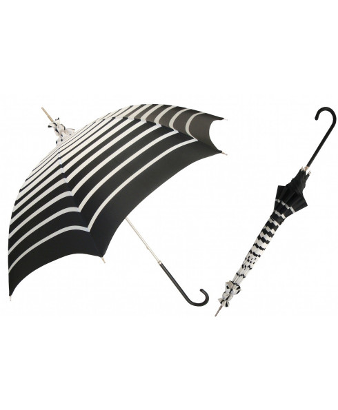 Pasotti 葩莎帝 手动条纹伞面 复古手柄 晴雨伞