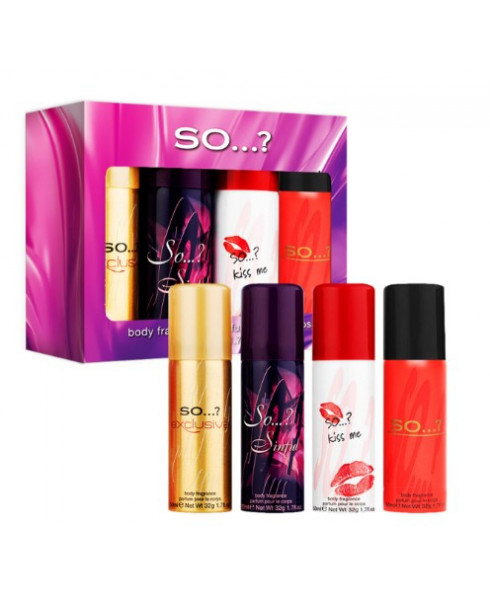 So…? - Iconic  Mini Galore Body Mist Body Spray Fragrance Gift Set (4 x 50ml)