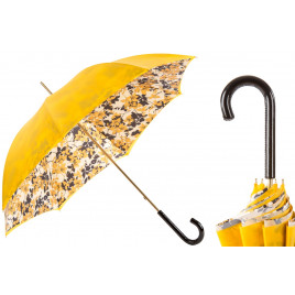 Pasotti 葩莎帝 黄色伞面黄色花纹内饰 复古手柄 手工伞 