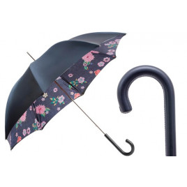 Pasotti 葩莎帝 黑色伞面鲜花印内饰 复古手柄 遮阳雨伞