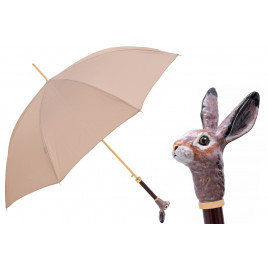 Pasotti 葩莎帝 珐琅彩绘生肖兔子黄铜手柄女士晴雨伞