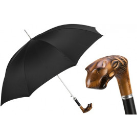 Pasotti 葩莎帝 黑色伞面 手工雕刻木质虎头手柄  直柄伞