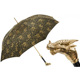 Pasotti 葩莎帝 手工定制 中国风金色图腾金龙金属手柄 直柄雨伞 