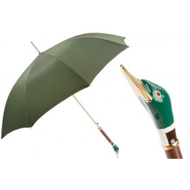 Pasotti 葩莎帝 彩绘野鸭子手柄自动长柄伞-绿色