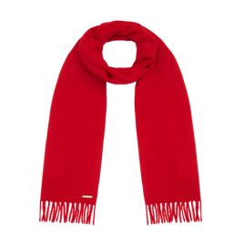 Hortons红色100%羊绒围巾