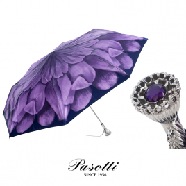 Pasotti 葩莎帝 紫色大丽花伞面 钻石手柄 折叠伞