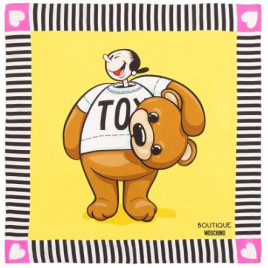 Moschino莫斯奇诺  橄榄玩具熊方块围巾 - 黄色