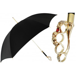 Pasotti 葩莎帝 黑色伞面 女式奢华关节柄 情雨伞