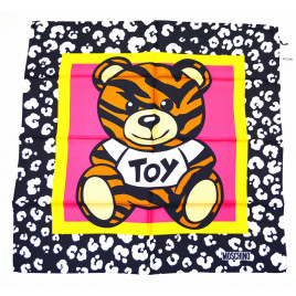 Moschino莫斯奇诺  玩具熊围巾 - 黑白粉黄混合色