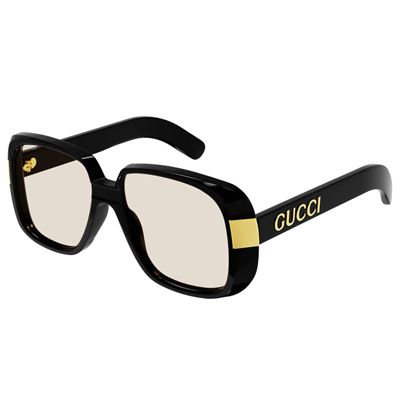 Gucci 古驰 女士太阳镜黑色/黄色 GG0318S-006